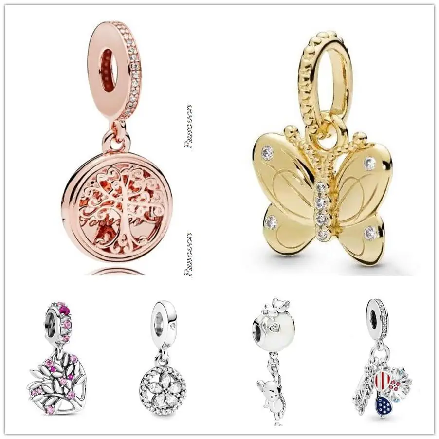 

2022 Original Pandora Bracelet 925 Sterling Silver Charm Beads DIY Handmade Beaded Earrings Women's Fashion Jewelry Necklaces