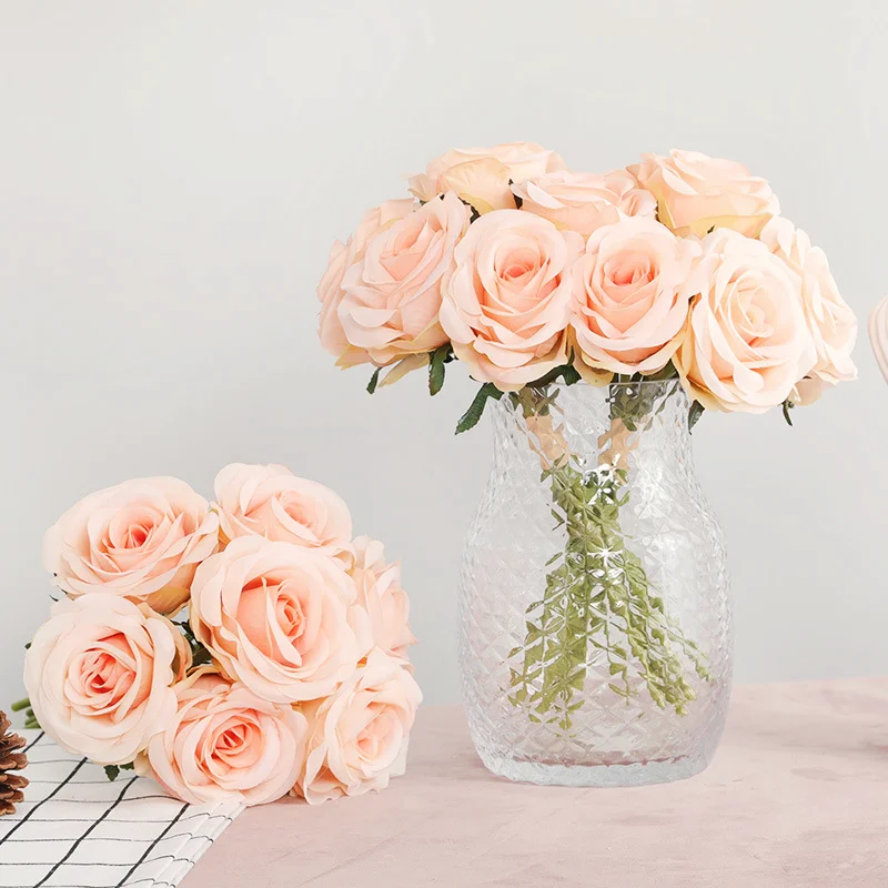 

Artificial Flowers, Single 27cm 7-head English Rose Bouquet, Bridal Bouquet, Home Decoration Fresh Flowers, Valentine's Day Gift