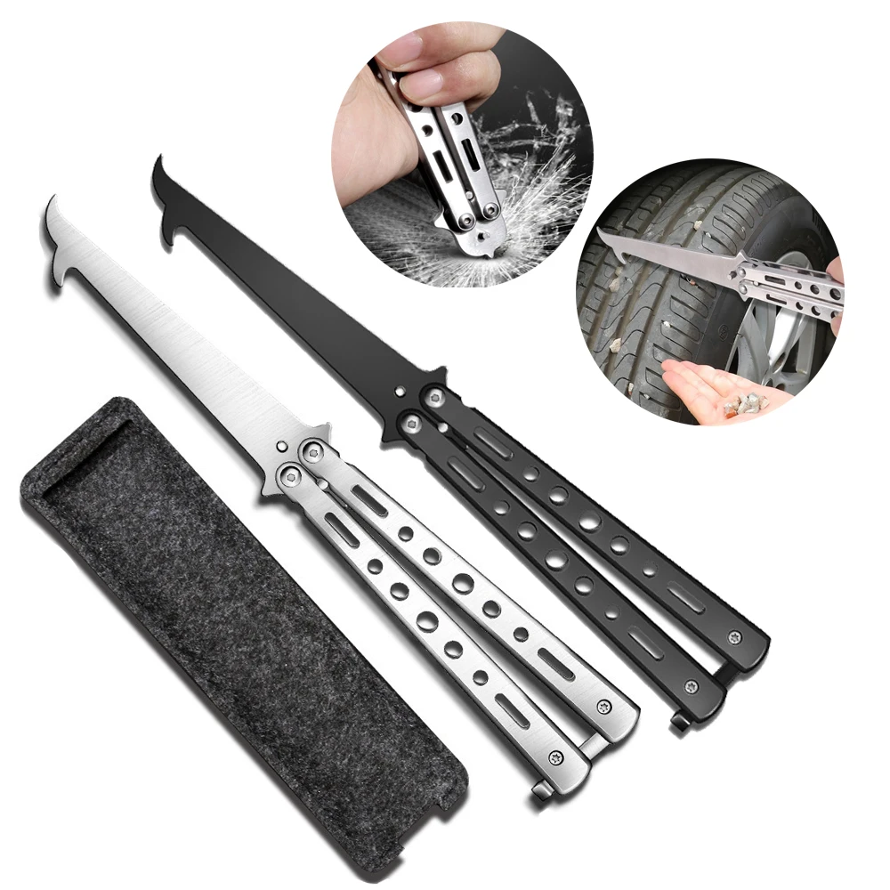 

Foldable Car Tire Stone Cleaner Safety Hammer Groove Broken Stone Remover Tire Cleaning Hook Tire Cleaning Tool Car Hand Tools