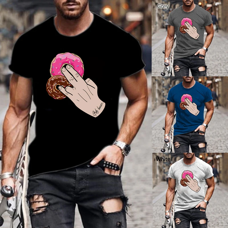 

Donuts Two In The Pinky One In The Stink Shocker Only Human Funny Men's And Women T-Shirt Cotton Tee