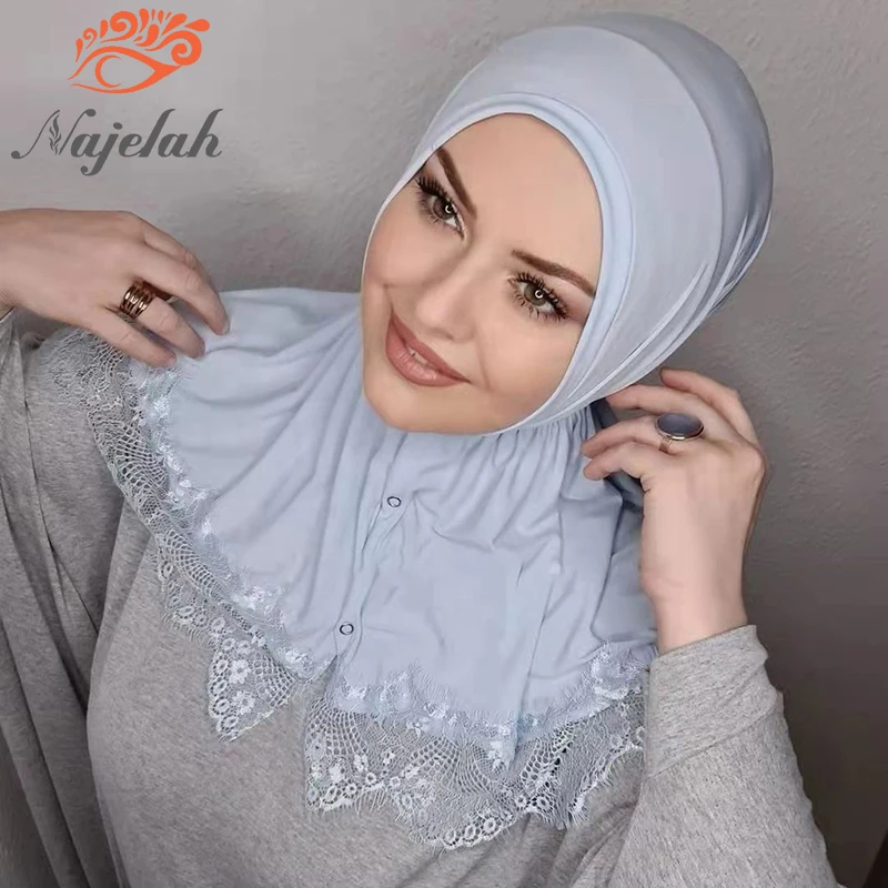 

Islamic Lace Hijab Abaya Modal Hijabs For Woman Abayas Jersey Muslim Dress Women Turban Head Scarf Turbans Instant satin Shawl