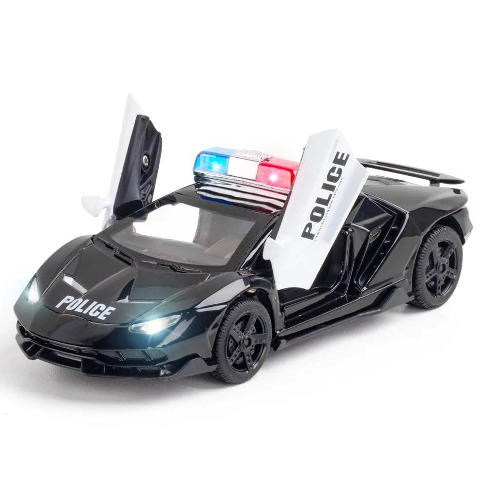 

1:32 TY LP770-4 Police Toy Diecast Alloy Car Model Diecasts Toy Vehicles Car Model Sound Light Collection Toys for Children Gift
