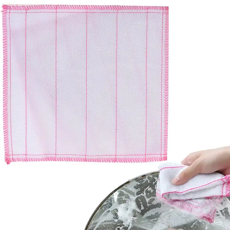 

Многоразовые кухонные полотенца для посуды, тряпки абсорбирующие быстросохнущие для мытья посуды, 30 х30 см, без царапин