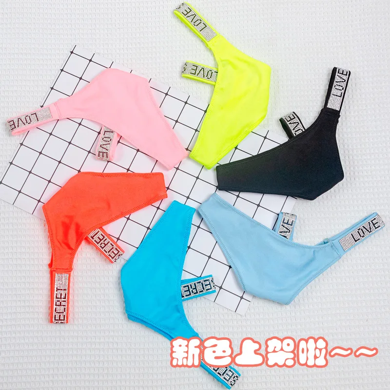 

Lingeries for Woman Hot Diamond Thong with Sporty Sexy Buttocks Lifting Narrow Edge T Pants for Women Solid Striped Underwear