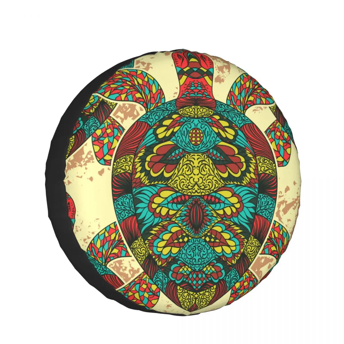 

1Pc Car Spare Tire Cover Vintage Colorful Turtle Case Polyester Tire for Cars Wheel Protection Cover
