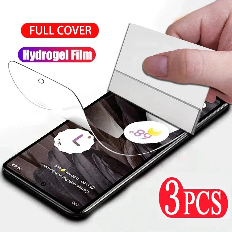 3PCS Hydrogel Film For Google Pixel 7 6 5 4 3 2 1 Screen Protector 7a 6a 5a XL 3a Protective film