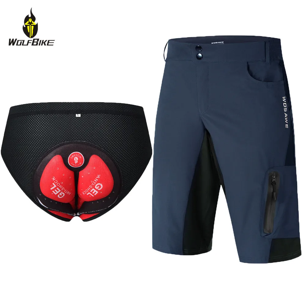 

WOSAWE Summer Men's MTB Bike Shorts Breathable Bicycle Riding Underwear Quick Dry Running Downhill Underpants Cycling Clothing