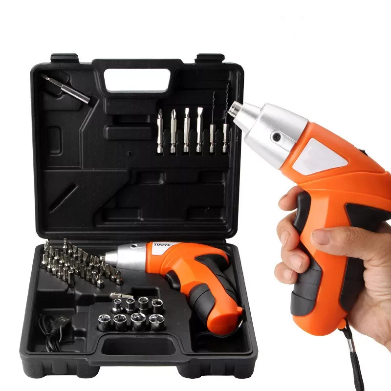 

3.6/4.8V Small Rechargeable Automatic Screwdriver Multi-Function Adjustable Tool Box