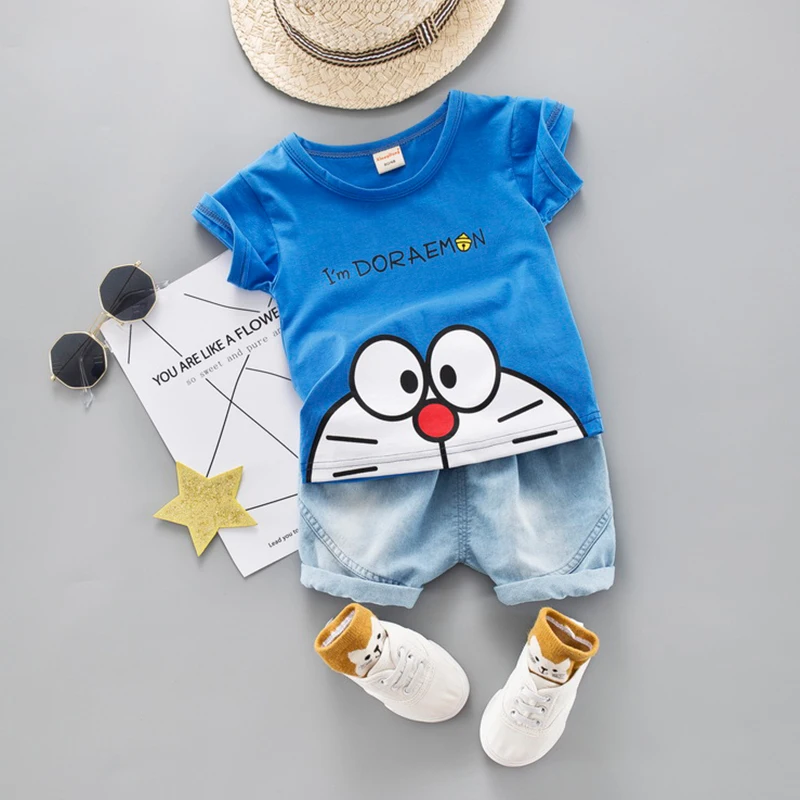 детские вещи Одежда для маленьких мальчиков с героями мультфильмов летний