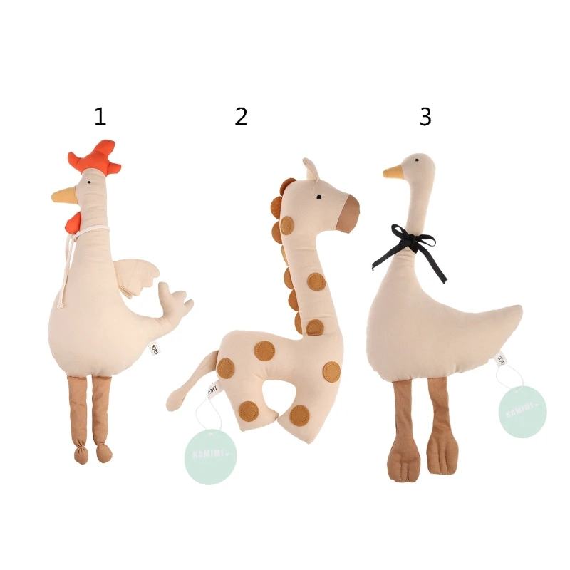 

Chicken/Deer/Goose Toy for Doll with Soft Material Cartoon Shaped Relieve Pressu