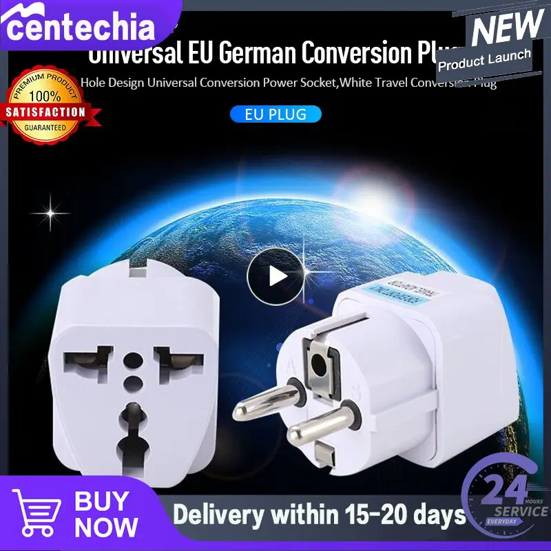 

1~20PCS Universal EU German Conversion Plug EU Outlet European Germany Australia Chinese Power Socket Travel Conversion Adapter