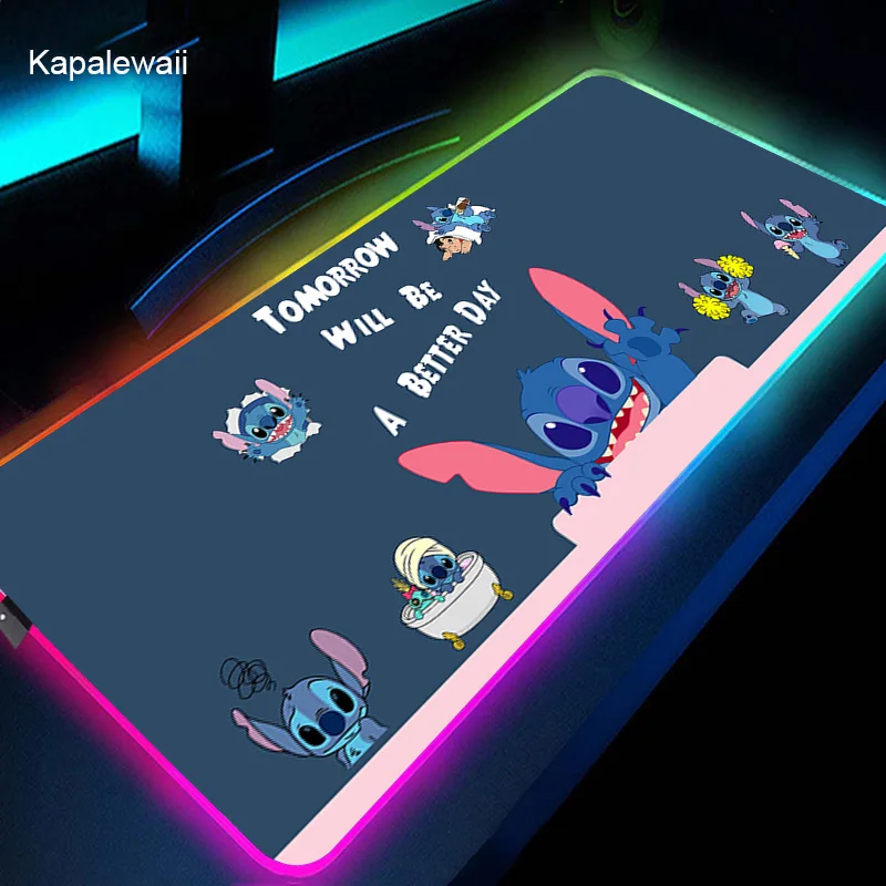 

Kawaii RGB Mouse Pad Gaming Accessories Computer Mousepad Gamer 100x55 Backlit LED Gabinete Carpet Tapis De Souris Desk Mat Rugs