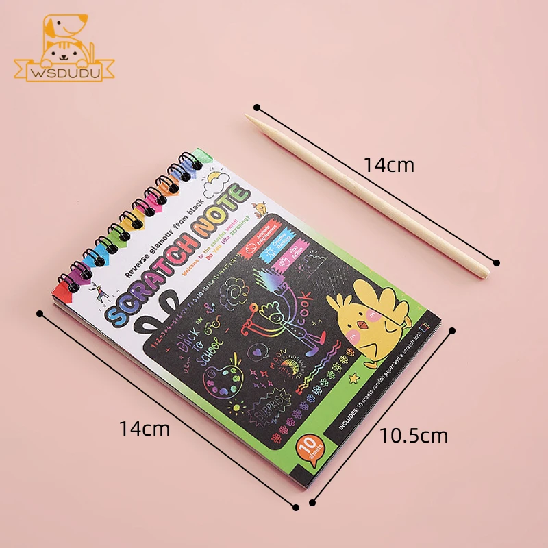 Набор для рисования Радуга 30 листов 3 шт. 3PCS скребок книги наборов DIY Magic Rainbow