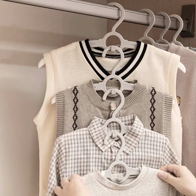 

Baby Hangers Connector Closet Organizer Telescopic Children Clothes Rack Coats Drying Racks Wardrobe Storage Space Saving 10pcs