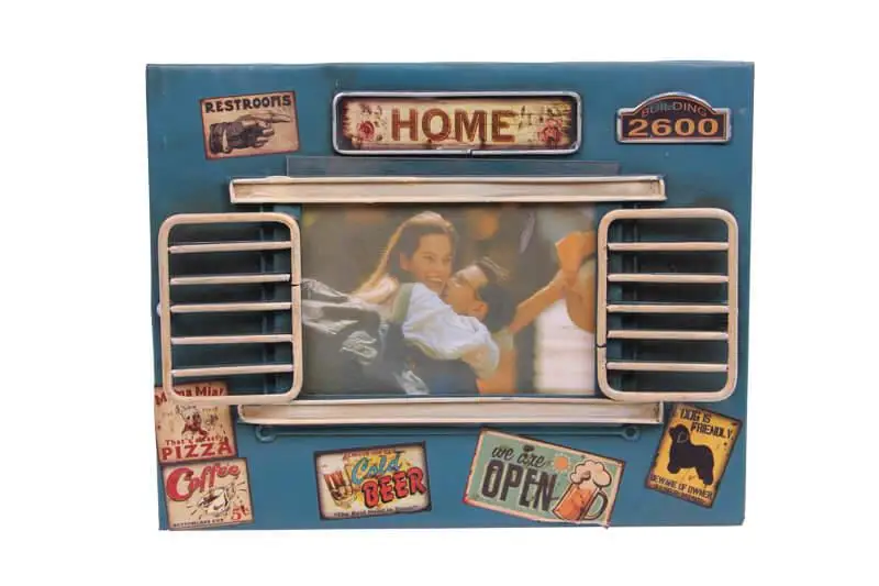 

Decorative Metal Frame Louver Themed Vintage Home Office Gift