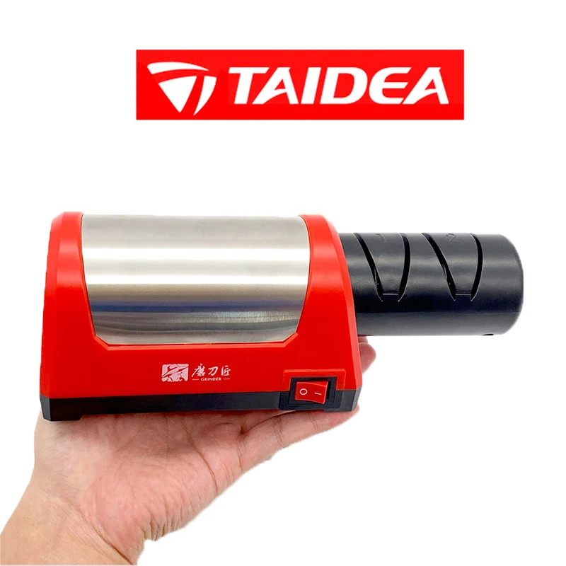 

TAIDEA Sharpening Stone Two Stages Diamond Kitchen Knife 2 Slot Electric Diamond Steel Ceramic Home Knife Sharpener TG1031 hot