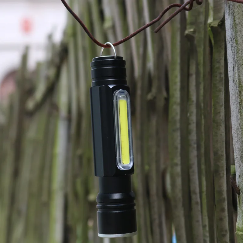 

New + COB10 High Brightness LED Flashlight USB Charging Zoom Focus Flashlight Waterproof Tactical Torch Lamp Tail Magnet Hook