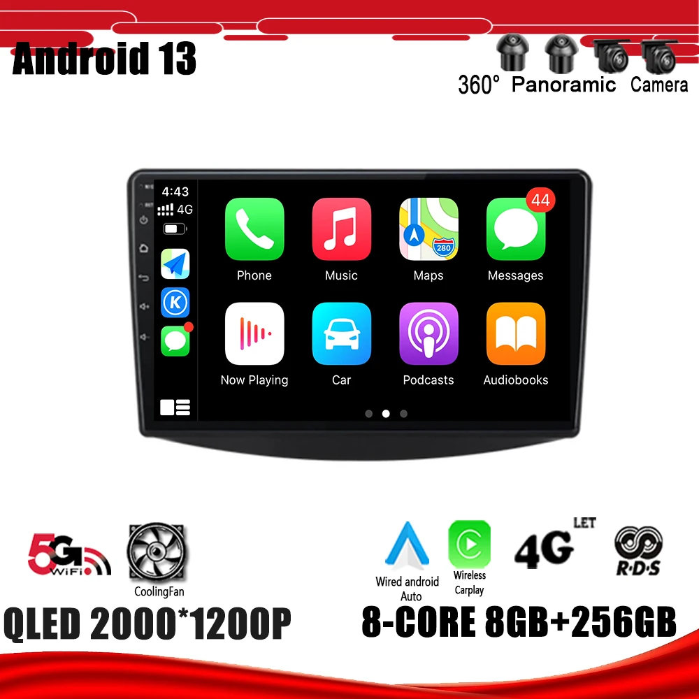 

Автомобильный радиоприемник, мультимедийный плеер Android 13, навигация GPS DSP Carplay WIFI для Mitsubishi Grandis 1 2003 - 2011