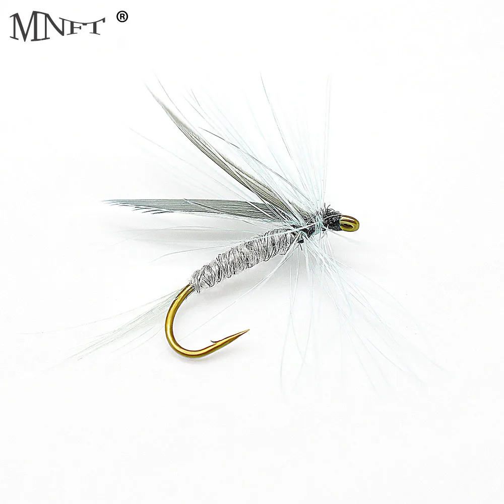 MNFT 10 шт. серые крылатые сухие приманки для ловли форели Mayfly нахлыстом синие