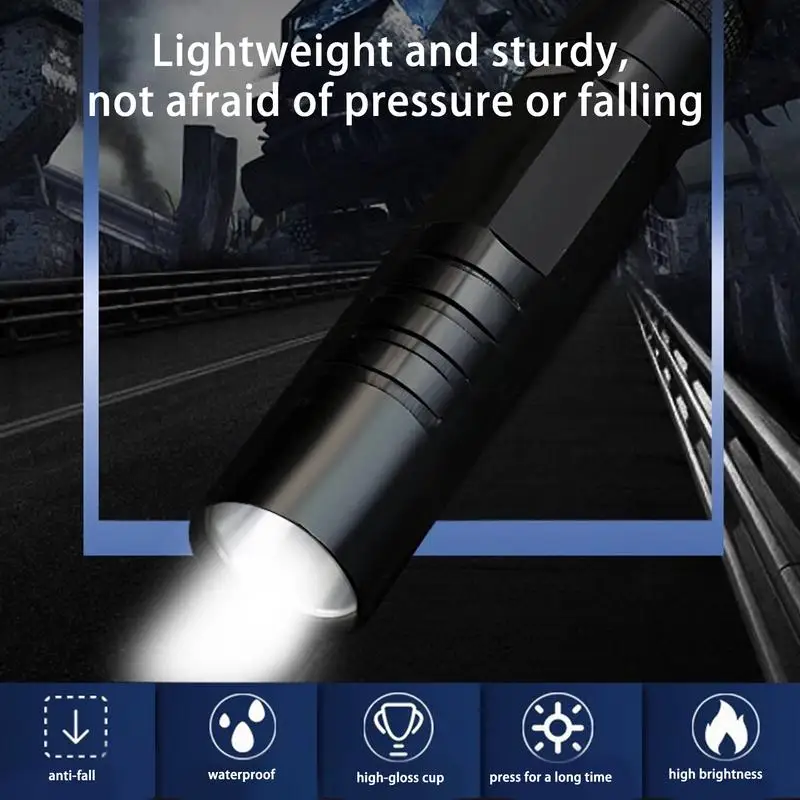 Яркий ручной мини-вспышка уличный светодиодный фонарик из алюминиевого сплава с