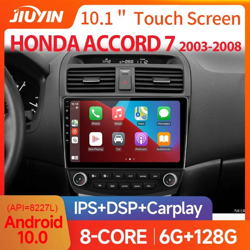

JIUYIN AI Voice 2 din Android Auto Radio or Honda Accord 7 2003-2008 Carplay GPS screen for car 4G Head unit radio
