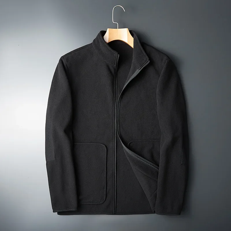 MRMT 2024 Brand New Fleece Men's Polar Jacket Top Double-Sided Thickened Sweater Cardigan Jackets