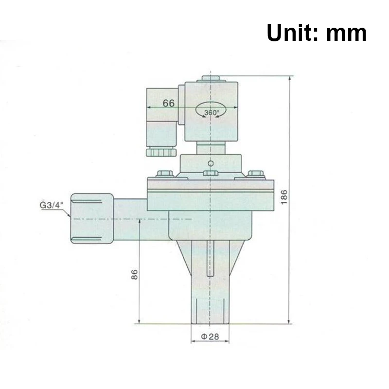 Прямоугольный длинный трубный Тип электромагнитного импульсного клапана для