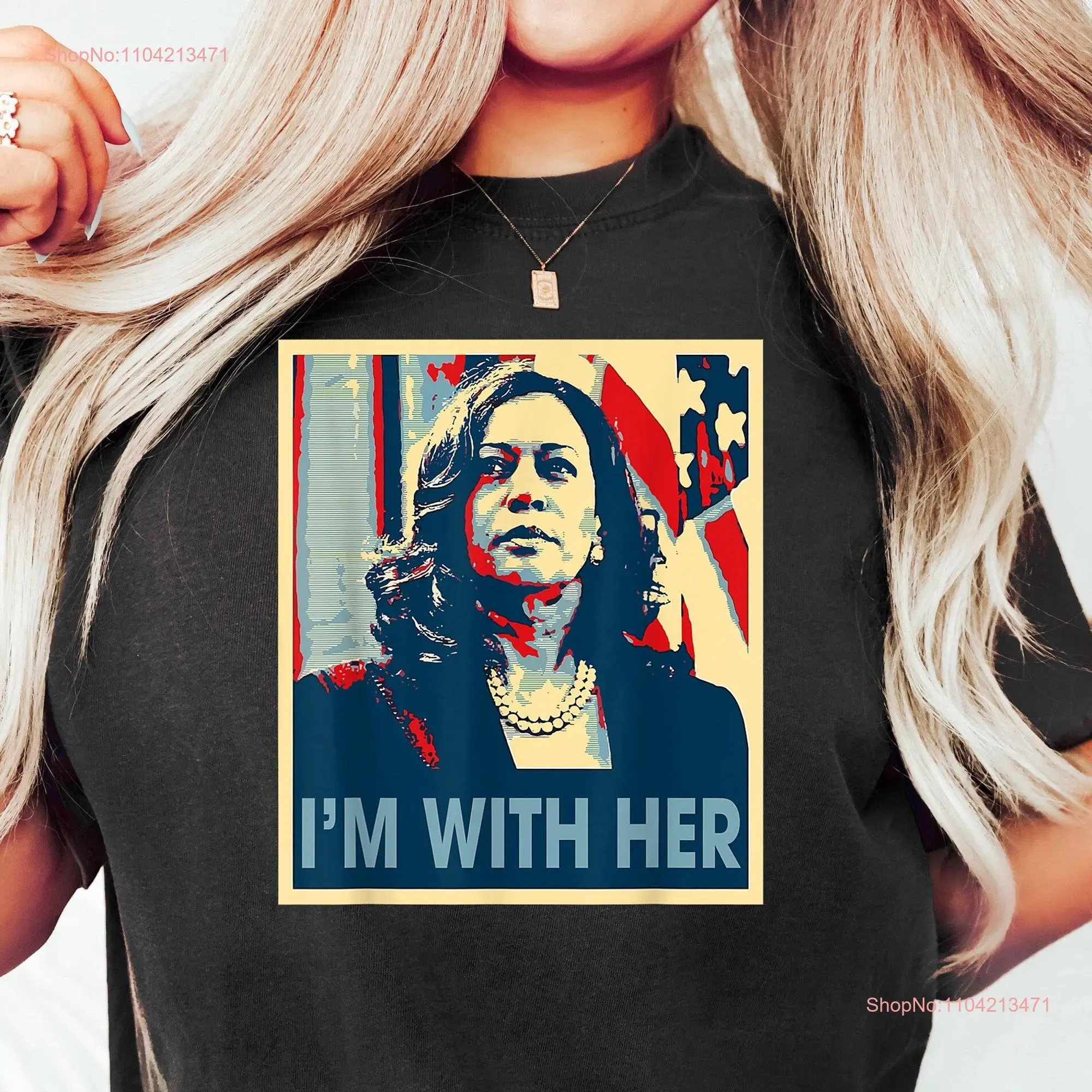 Футболка Я с нее Камала Харрис Пауки для политического президента Мадам длинными