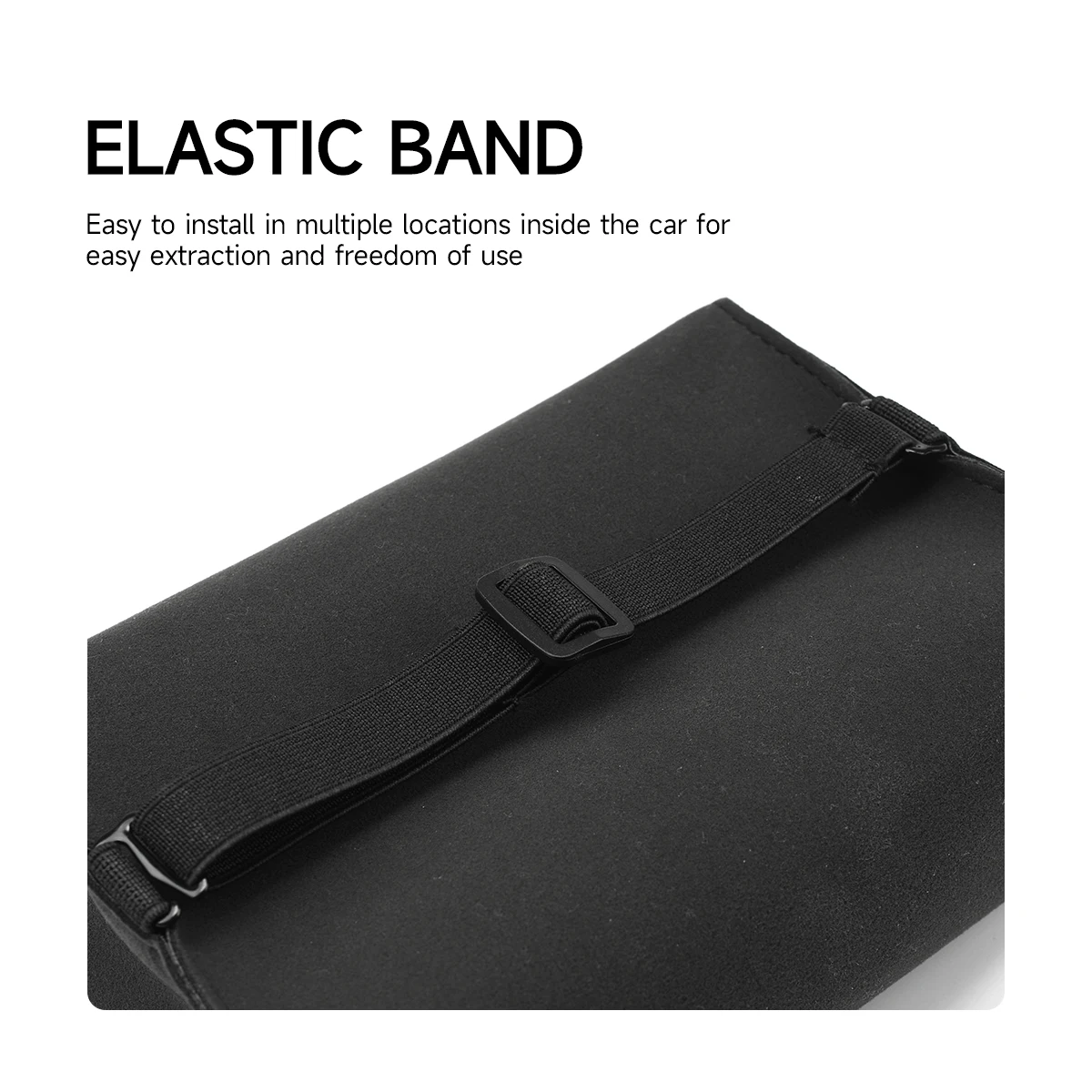 Кожаная черная салфетка для подлокотника центральной консоли