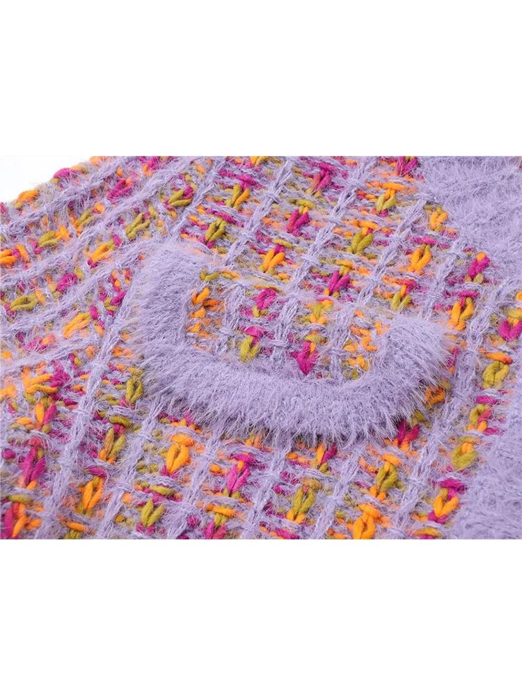 Женский вязаный свитер однобортный Свободный Повседневный кардиган на