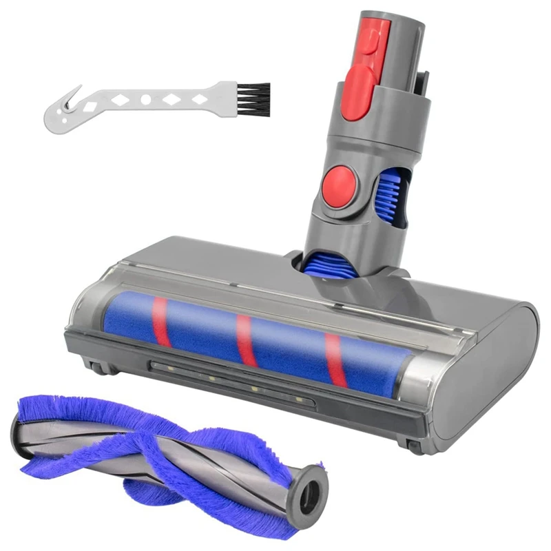 

For Dyson V7 V8 V10 V11 V15 Vacuum Cleaners With Parts Roller Brush Bar LED Headlights Floor Brush Attachment