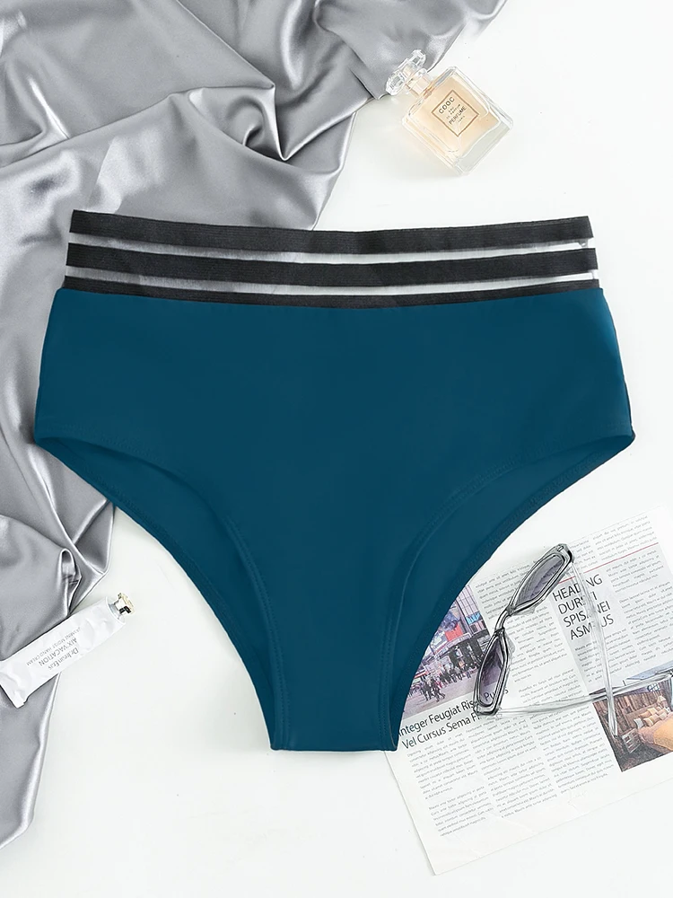 

Sexy Bikini Bottoms 2022 New Swimwear Women Solid Thong Swim Trunks Brazilian Swimsuit Beachwear High Waist Bathing Pants Summer