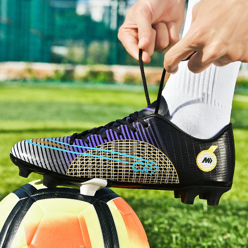 New Youth Professional Long Spike Soccer Shoes Adult Broken Spike Soccer Shoes Student Large Size Training Shoes 35-45#