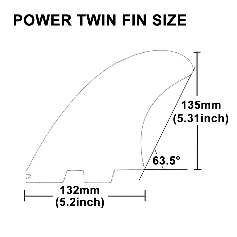 RISECE Twin Tab II Power, двойные плавники большого размера, полный стеклопластиковые плавники для серфинговой доски стеклянный одиночный планшет, дв... (art.: 3920bfde3ca25) - 3920bfde3ca25