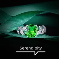 2022 trendy luxury leaf engagement ring for women olive green leaves cubic zirconia elegant ring party jewelry anniversary gift