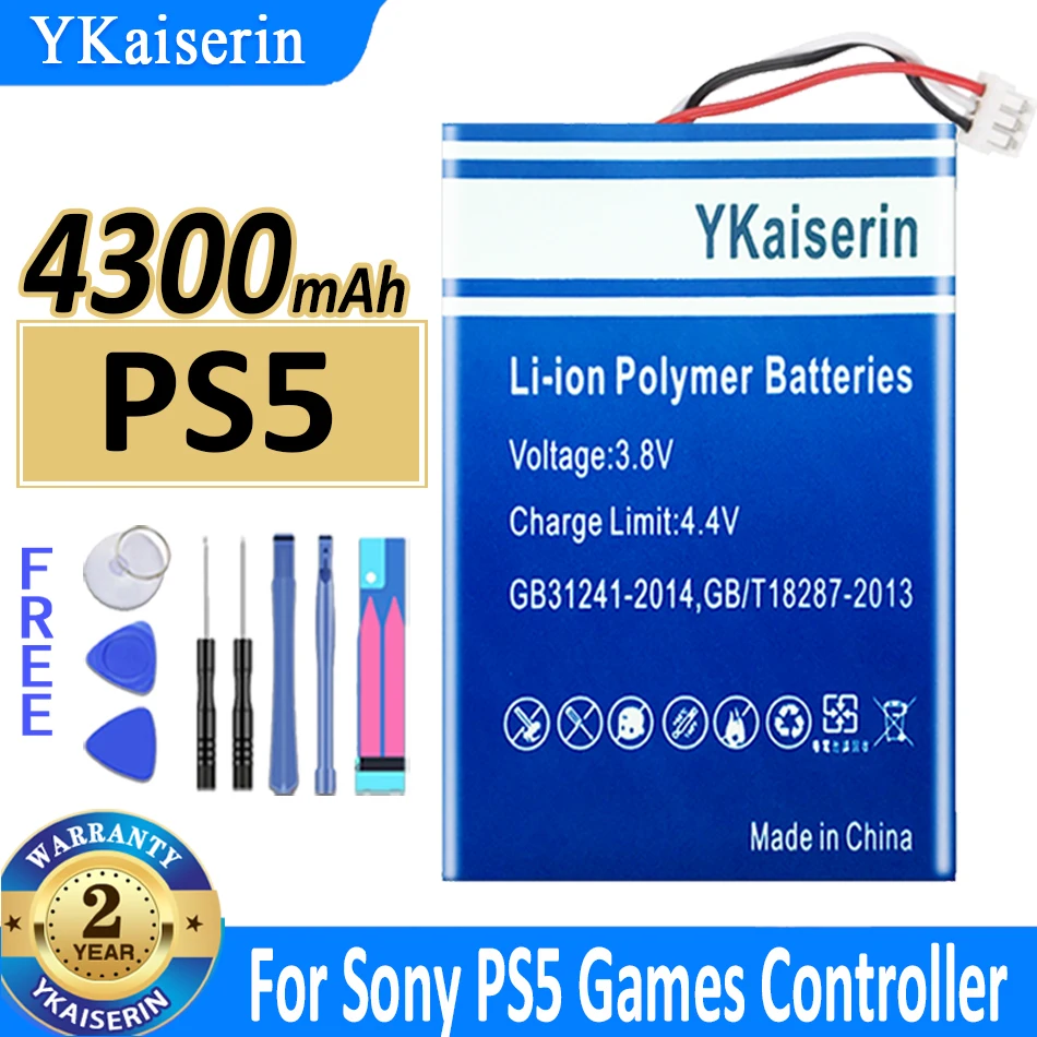 

YKaiserin PS5(LIP1708) 4300mAh Battery For Sony PS5 Controller For DualSense Game Controller High Capacity Batterij + Track NO