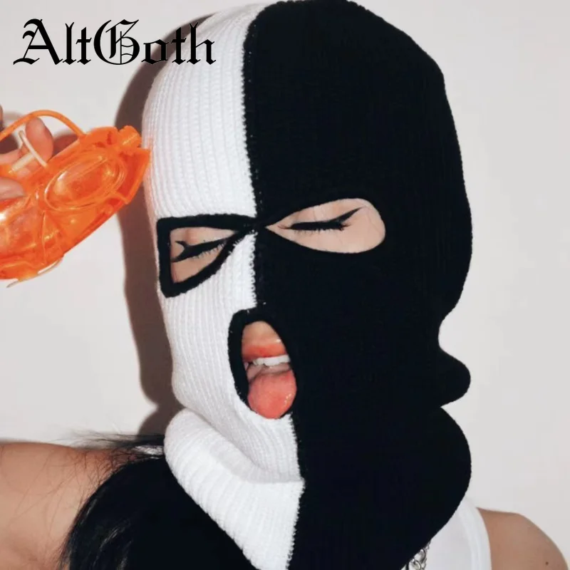 Женские облегающие шапки AltGoth Cyberpunk Y2k, в стиле унисекс