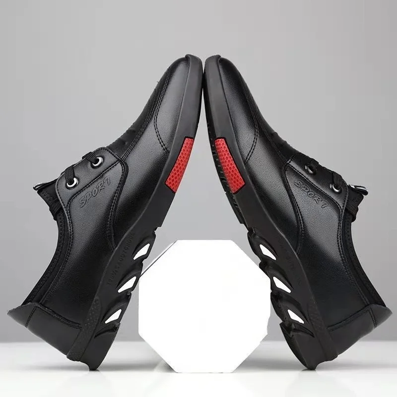 

Легкие уличные износостойкие Нескользящие мужские повседневные туфли из ПУ кожи с защитой от запаха