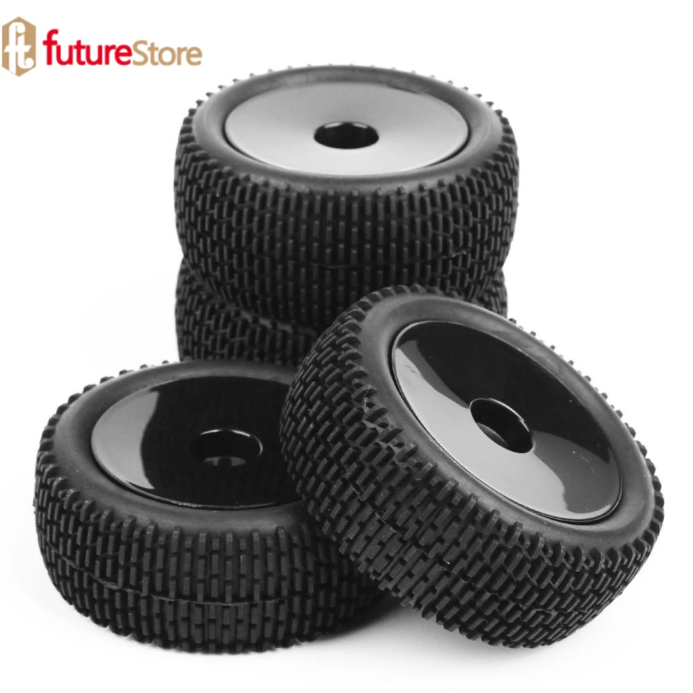 

4 шт. 12 мм шестигранник 1/10 Багги внедорожник передние и задние шины колеса диски для сборки для HSP RC