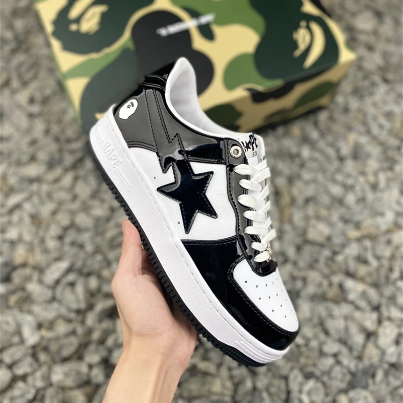 High Quality Original A Bathing Ape White Black Men Sport Shoes Running Shoes Women Sneakers Casual Sandals Size:36-45