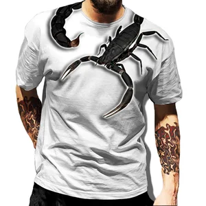 New Fashion 3D Scorpion Printing T Shirts Men and Women T-shirts Summer Tops Tees Casual Short Sleev
