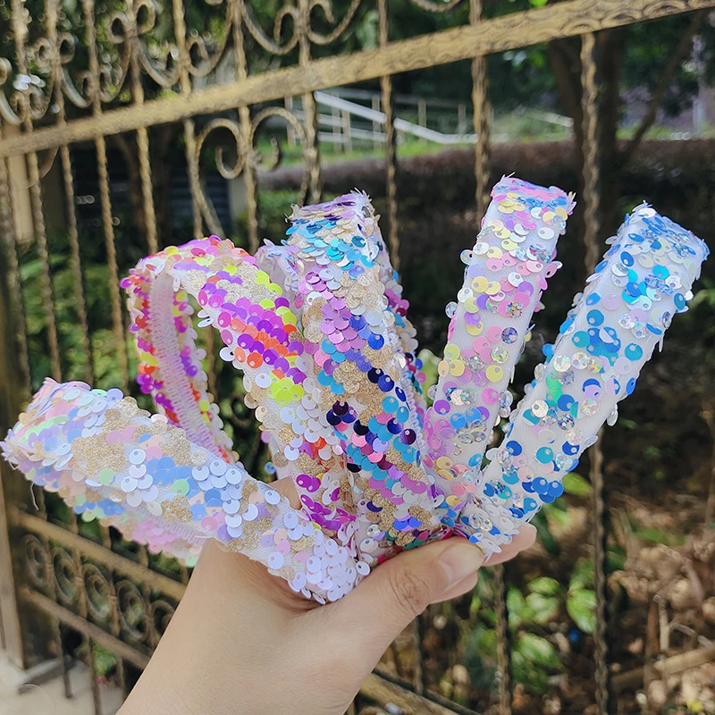 

2pcs New Girl's Candy Sequin hair band Children colorful hairpin hair accessories Kids Hair accessories