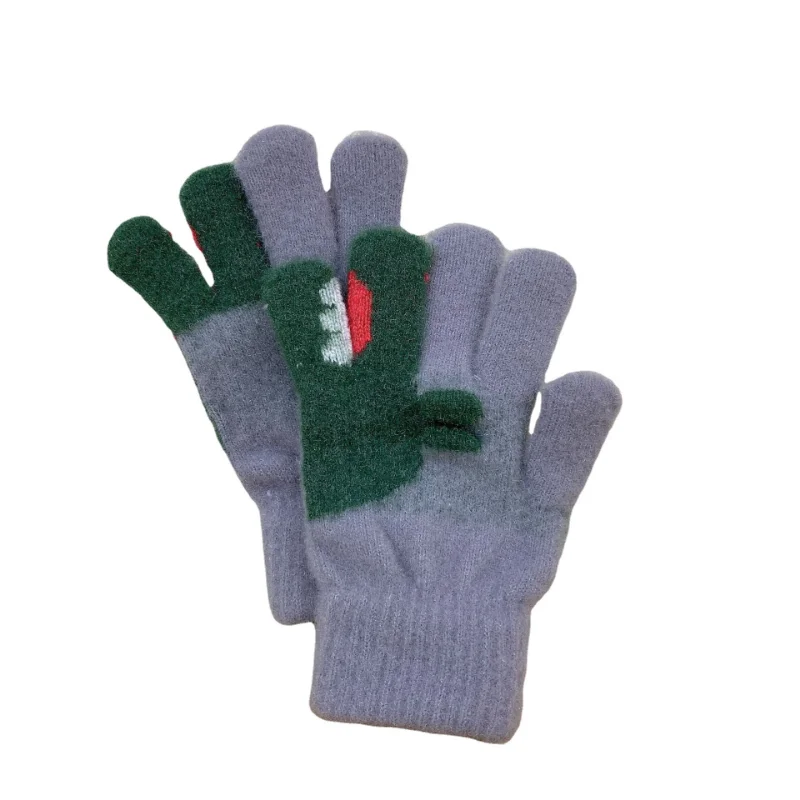 

Новые детские варежки, вязаные детские зимние перчатки в стиле пэчворк для мальчиков и девочек с милыми мультяшными животными, Детские тепл...