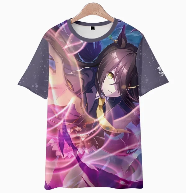 Футболка с аниме Umamusume: Pretty Derby тамамо крест Агнесс Тахион коротким рукавом Летний