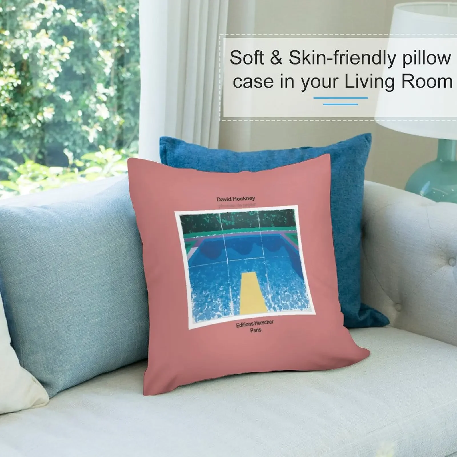 Девід Хокни Выставочное искусство - ПИСКИНДЕ ПАПЕР Декоративная подушка