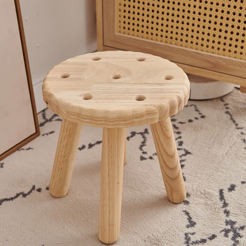 Квадратный Небольшой стул для спальни, дизайнерский портативный роскошный деревянный стул для ног, Детская современная мебель для кемпинга и гостиной