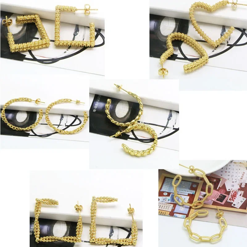 Новые модные корейские серьги-сердечки INS европейские и американские винтажные