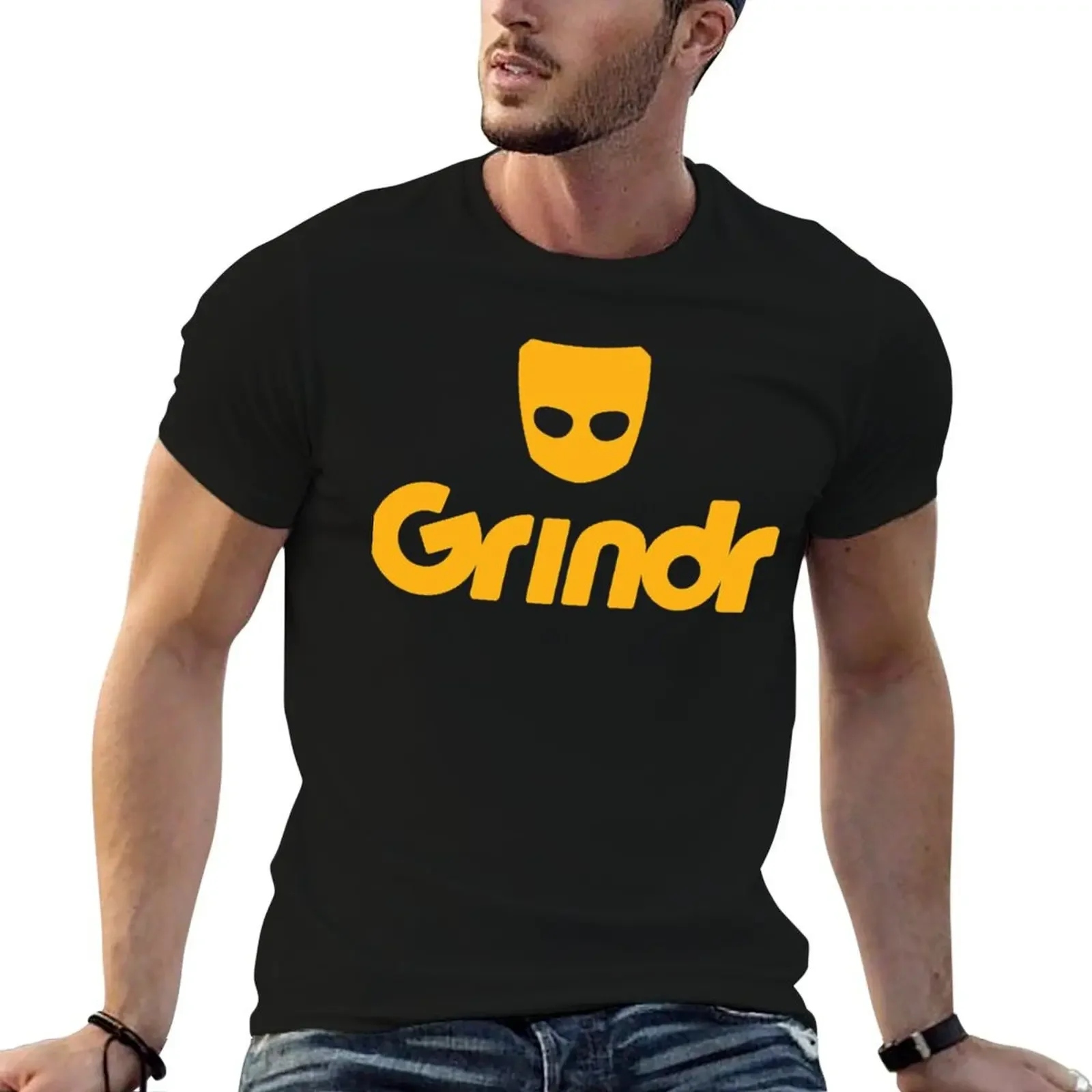 Футболка Grindr одежда в стиле хиппи мужская футболка мужские футболки высокого