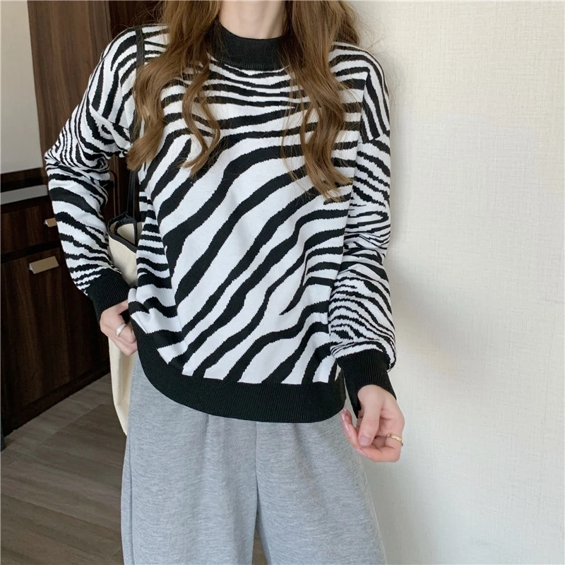 

Женская трикотажная блузка в полоску, с длинным рукавом, обхват груди 2022 см