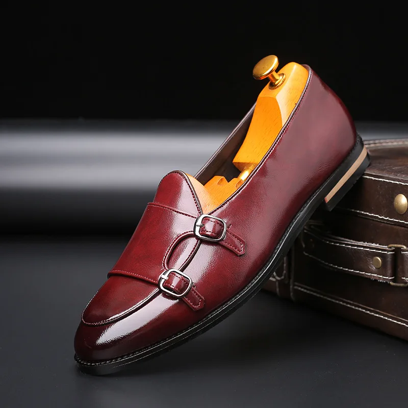 

New Designer British Retro Fashion Monk Strap Oxford Shoes Moccasins Wedding Prom Homecoming Party Footwear Zapatos Hombre